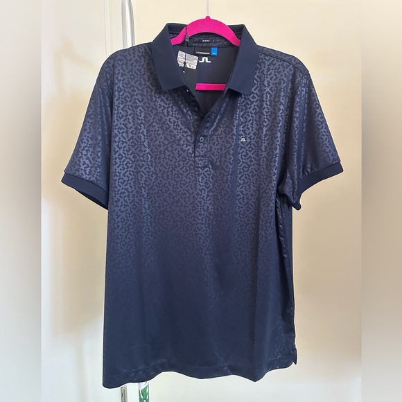 NWT J Lindenberg Size XXL Slim Golf Polo Navy Blue - Picture 2 of 10